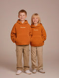 Cherry Crumble Brown Solid Embroidered Charming Graceful Winter Hoodie
