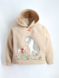 Cherry Crumble Beige Solid Charming Elegant Sweatshirt
