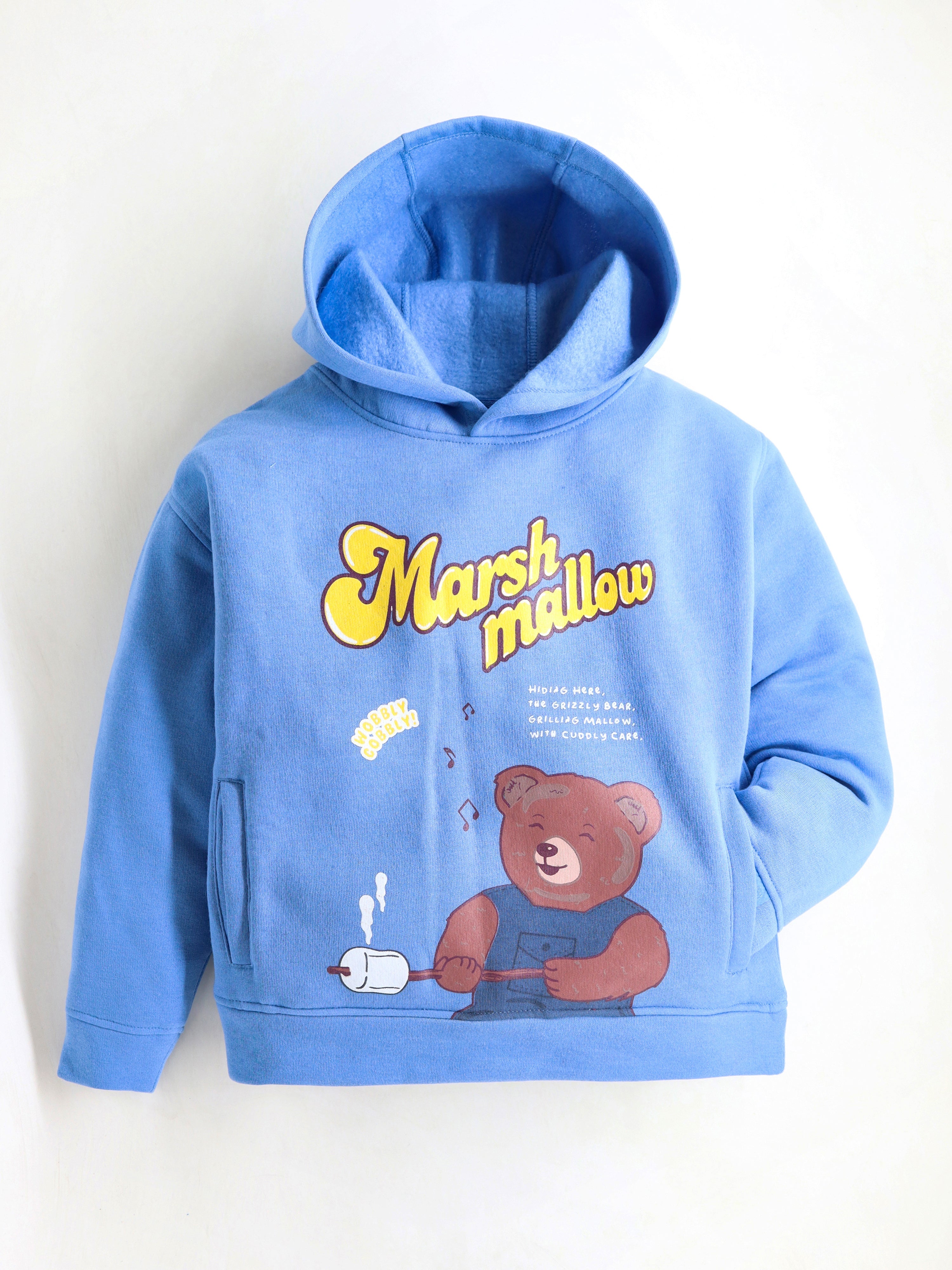 Cherry Crumble Sky Blue Solid Charming Stylish Winter Sweatshirt