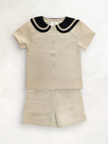 Cherry Crumble Beige Solid Playful Smart Top