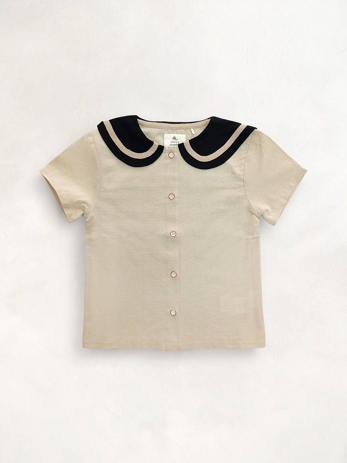 Cherry Crumble Beige Solid Playful Smart Top