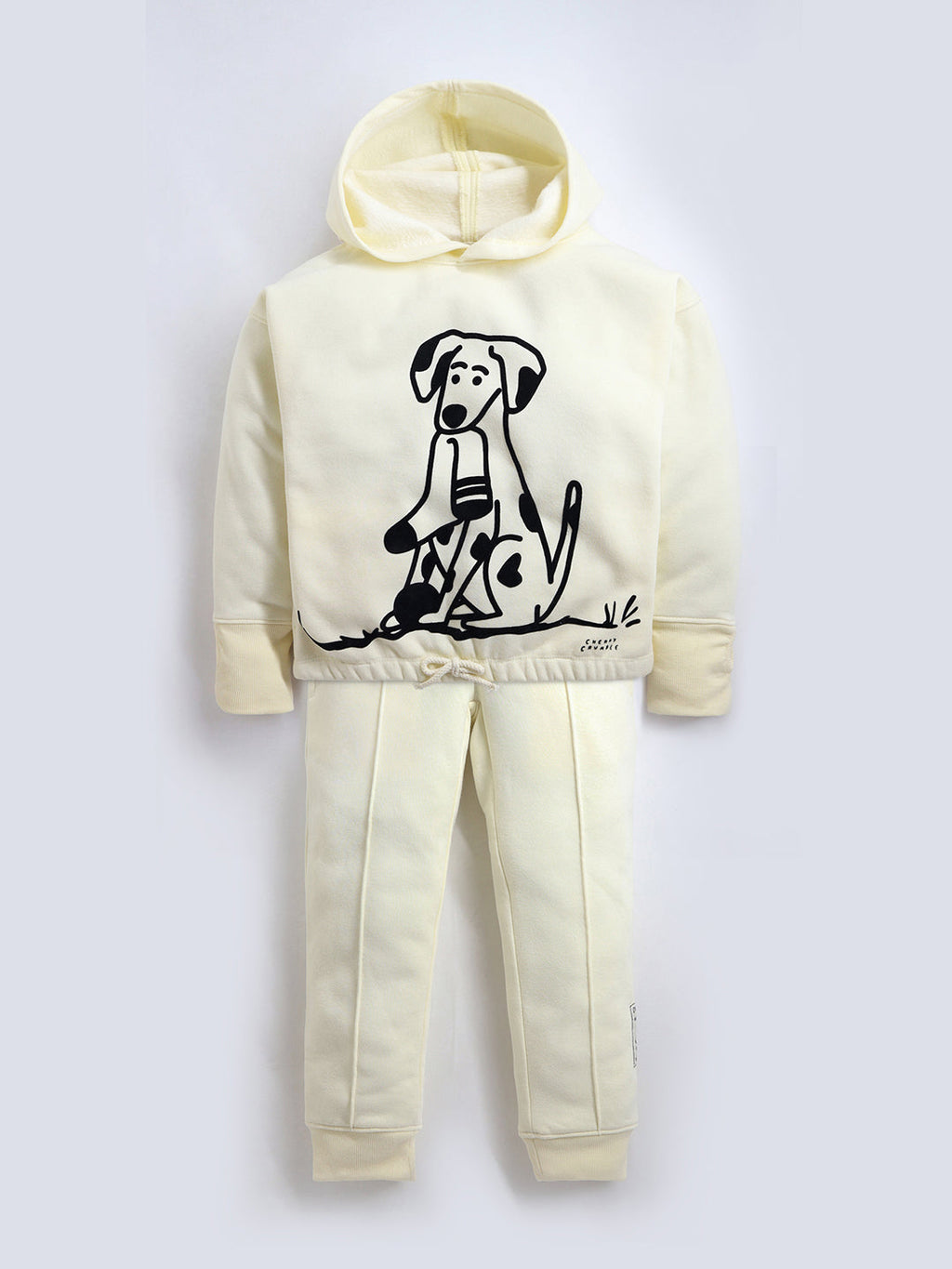 Cherry Crumble Cream Solid Fleece Playful Elegant Top