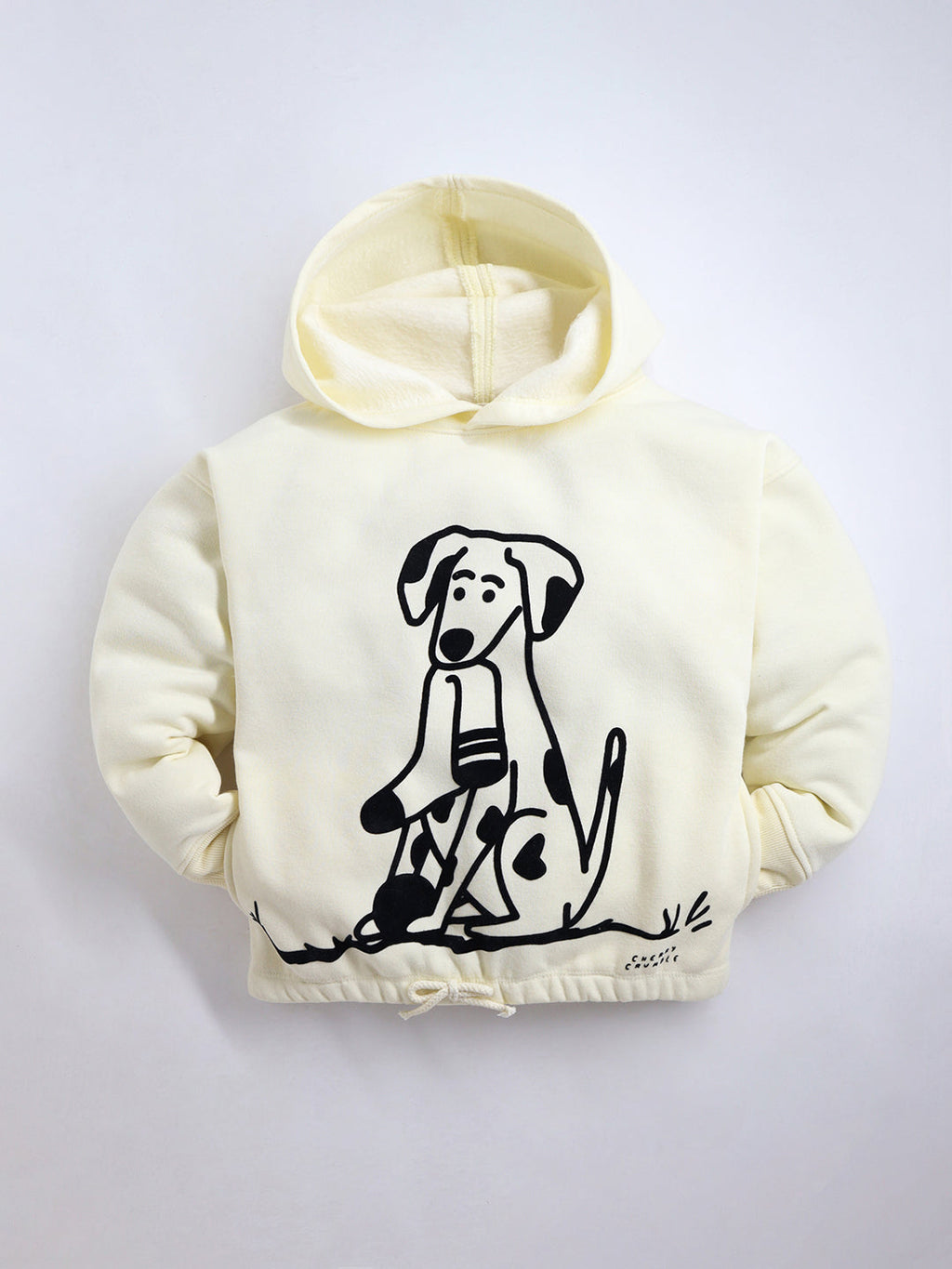 Cherry Crumble Cream Solid Fleece Playful Elegant Top