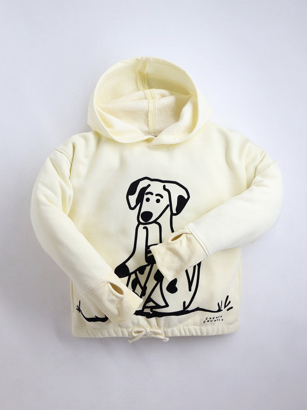 Cherry Crumble Cream Solid Fleece Playful Elegant Top