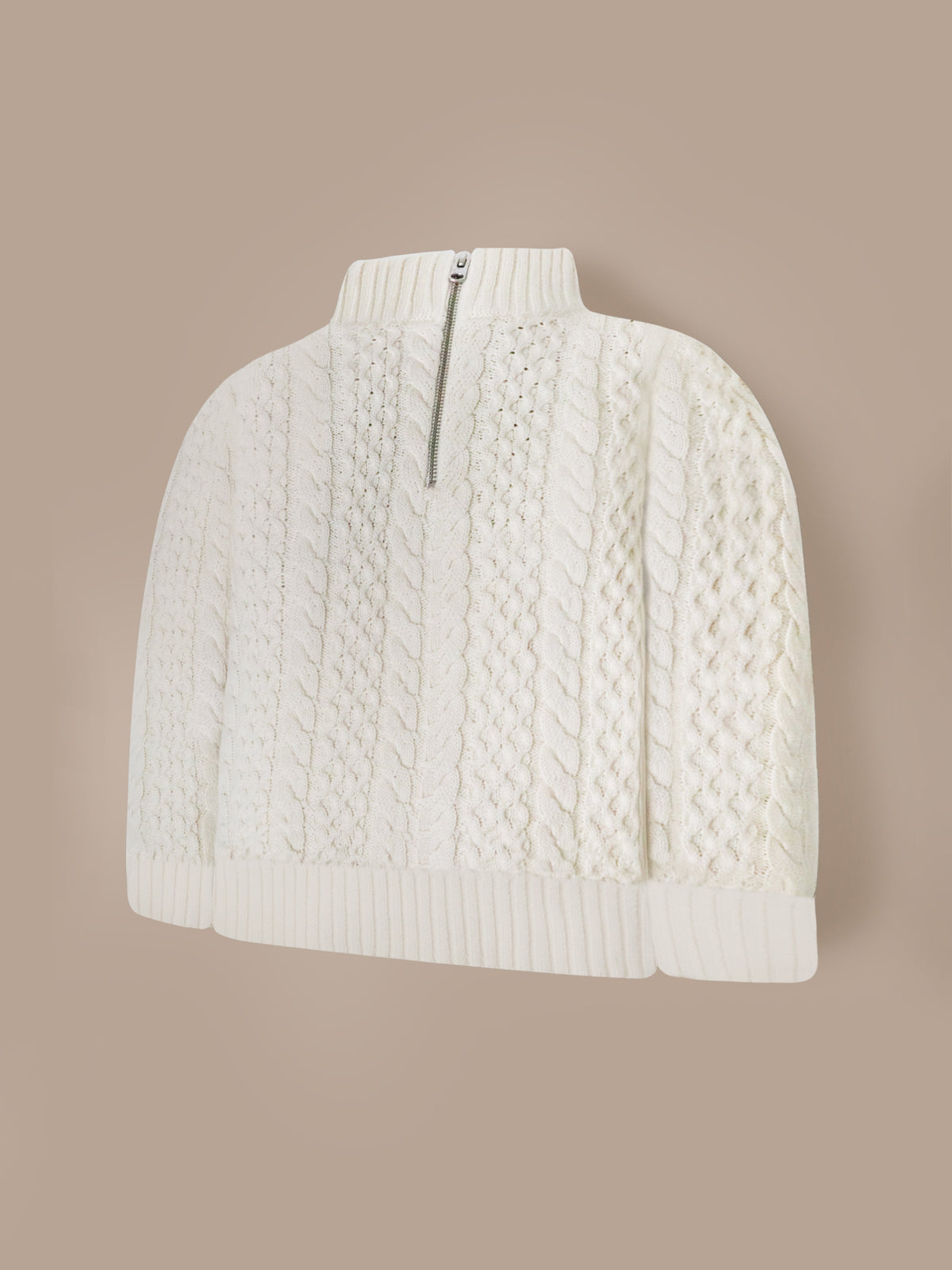 Cherry Crumble Cream Cable Knit Adorable Sweater
