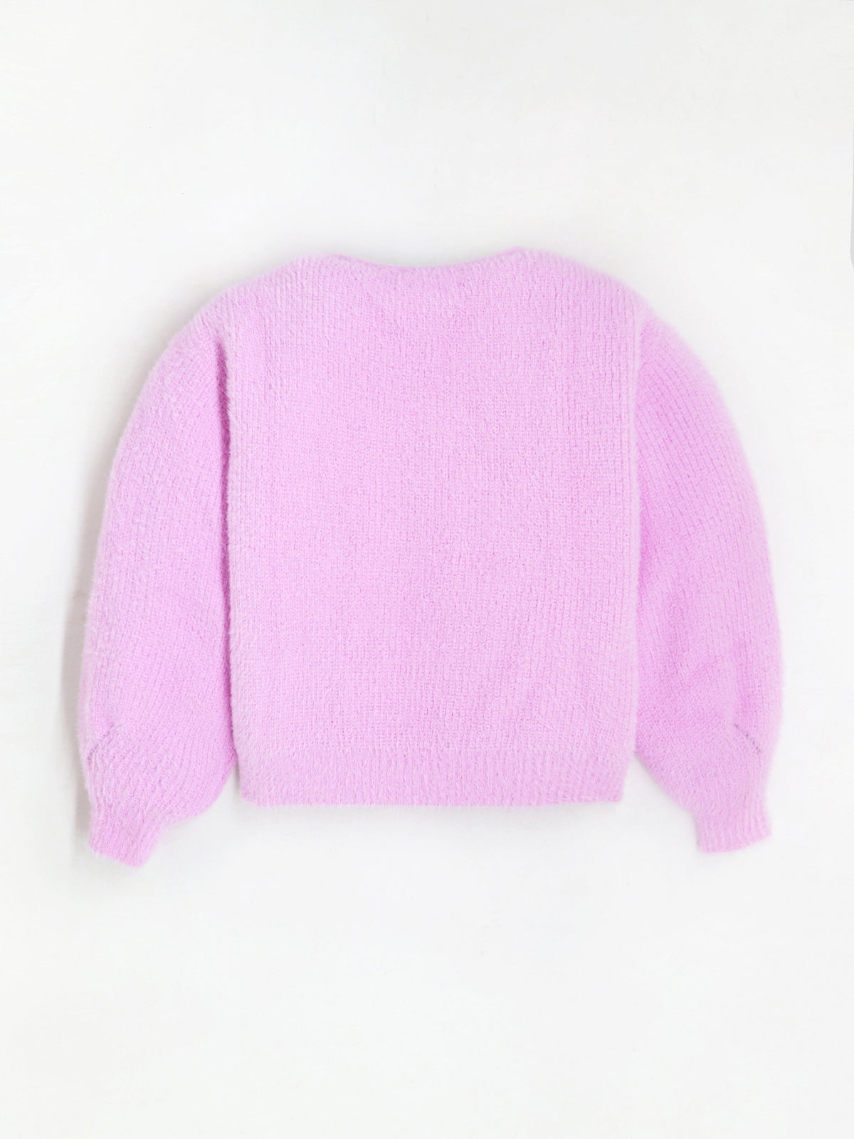 Cherry Crumble Pink Intarsia Lovely Sweater