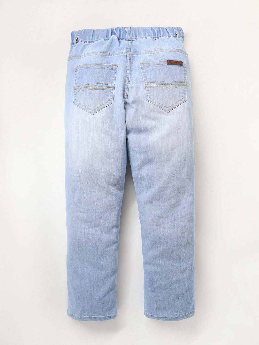 Cherry Crumble Blue Dyed/Washed Denim Casual Wear Easy Fit Unisex Summer Jeans
