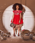 Red Solid Cute Graceful Dress